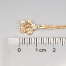 Load image into Gallery viewer, Flower Design Solid Opal Diamond Necklace 14k Yellow Gold