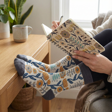 Load image into Gallery viewer, Folk Art Socks and Notebook Bundle