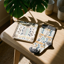 Load image into Gallery viewer, Folk Art Socks and Notebook Bundle