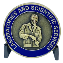 Load image into Gallery viewer, DL7-06 CBP Forensics Scientist Laboratories and Scientific Services Border Patrol Field Operations AMO Challenge Coin