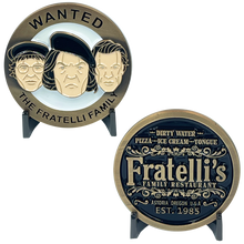 Load image into Gallery viewer, BL6-002 Wanted The Fratelli Family Challenge Coin Goonies Never Say Die
