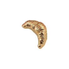Load image into Gallery viewer, French Croissant Brooch in Gold &amp; Silver 1.4" Metal Pin for Food Lovers