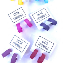 Load image into Gallery viewer, Wide Classic Frosted Hoop Earrings - Clara