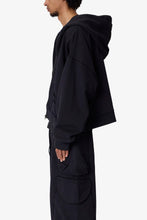 Load image into Gallery viewer, Full Zip Hoodie - Washed Black