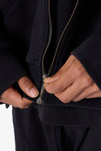 Load image into Gallery viewer, Full Zip Hoodie - Washed Black