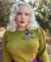 Load image into Gallery viewer, Gothic Glam Bat Scatter Pin by Johanna Parker x Lipstick &amp; Chrome - PLUM