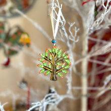 Load image into Gallery viewer, Tree of Life Tree Ornament- Orange/Green
