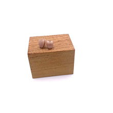 Load image into Gallery viewer, Beige Mini Ivy Leaf Moonglow Stud Earrings