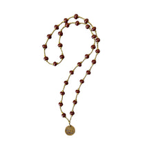 Load image into Gallery viewer, I Have A Dream Coin Necklace- Dark Burgundy