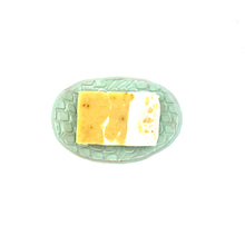 Load image into Gallery viewer, Oval Turquoise Lace Print Soap Dish