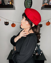Load image into Gallery viewer, The Head-Turner Structured Beret by Lipstick &amp; Chrome -WHITE