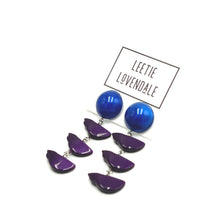 Load image into Gallery viewer, Deep Purple &amp; Blue Cloud Moonglow Earrings