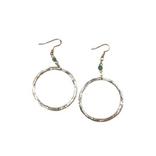 Load image into Gallery viewer, Dangle Hoop Earring - Hammered