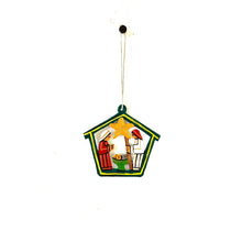 Load image into Gallery viewer, Painted Nativity Ornament- Dark Green
