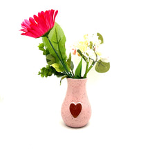 Load image into Gallery viewer, Calliope Heart Vase - Speckled Pink