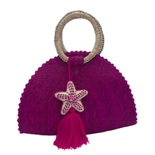Load image into Gallery viewer, Handwoven Crescent Bag with Pompon