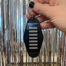 Load image into Gallery viewer, Fuuuuuuuuuuuck Motel Style Keychain in Black
