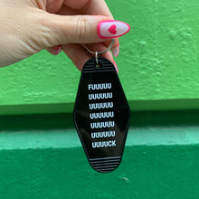 Load image into Gallery viewer, Fuuuuuuuuuuuck Motel Style Keychain in Black