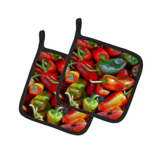 Load image into Gallery viewer, Chilis by Gary Kwiatek Pot Holders - Set of 2 Decorative Kitchen Helpers | Made in the USA