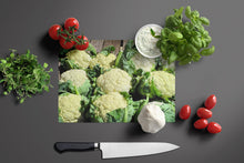 Load image into Gallery viewer, Cauliflower by Gary Kwiatek Glass Cutting Boards – Durable, Decorative Kitchen Art Large
