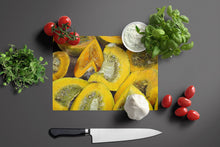Load image into Gallery viewer, Squash by Gary Kwiatek Glass Cutting Boards – Durable, Decorative Kitchen Art Large