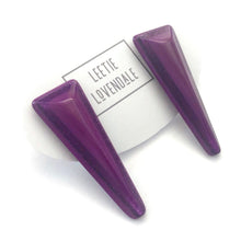 Load image into Gallery viewer, Purple Sparkle Trio Stud Earrings