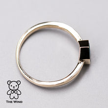 Load image into Gallery viewer, Geometric Design Hexagon Shaped Australian Doublet Opal Ring 14K Yellow Gold