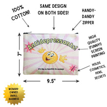 Load image into Gallery viewer, GetBullish Antidepressants! Canvas Zipper Pouch 9.5" x 7" | Cosmetics Bag or Pencil Case