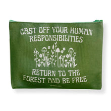 Load image into Gallery viewer, GetBullish Return to the Forest Canvas Zipper Pouch 9.5" x 7" | Cosmetics Bag or Pencil Case