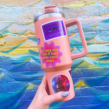 Load image into Gallery viewer, World’s Best Cup: The GetBullish Sticker Tumbler 40 Oz Handle Travel Mug - Choose Your Own Sticker Pack