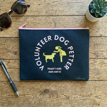 Load image into Gallery viewer, GetBullish Volunteer Dog Petter Canvas Zipper Pouch 9.5" x 7" | Cosmetics Bag or Pencil Case