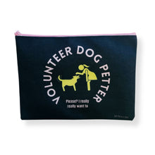 Load image into Gallery viewer, GetBullish Volunteer Dog Petter Canvas Zipper Pouch 9.5" x 7" | Cosmetics Bag or Pencil Case