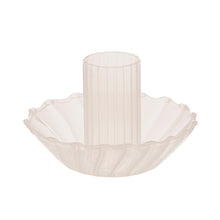 Load image into Gallery viewer, Glass Candle Holder in Cream | Aesthetic Tinted Candle Sticks Glass Taper Candlestick Base