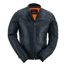 Load image into Gallery viewer, Men's Lightweight Drum Dyed Naked Lambskin Jacket - Black