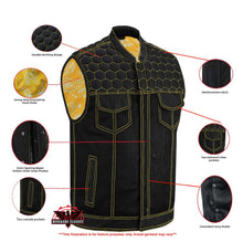 Load image into Gallery viewer, Gloom Gold Men's Black Mesh Textile Vest