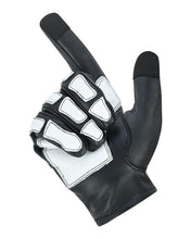 Load image into Gallery viewer, SkullTrail Men's leather  gloves Black &amp; White