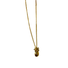 Load image into Gallery viewer, Gold Pineapple Pendant Necklace | Tropical Summer Jewelry