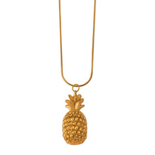 Load image into Gallery viewer, Gold Pineapple Pendant Necklace | Tropical Summer Jewelry