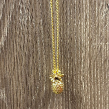 Load image into Gallery viewer, Gold Pineapple Pendant Necklace | Tropical Summer Jewelry