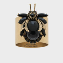 Load image into Gallery viewer, Vintage bug napkin rings, black, set of two