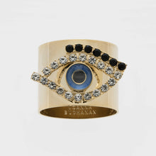 Load image into Gallery viewer, Evil eye napkin rings, set of two