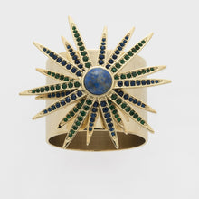 Load image into Gallery viewer, Starburst napkin rings, lapis, set of two