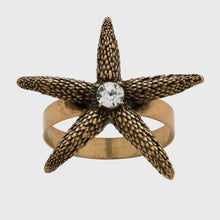 Load image into Gallery viewer, Starfish skinny napkin rings, bronze, set of four