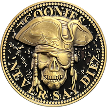 Load image into Gallery viewer, GL14-006 Goonies Astoria Police Challenge Coin Goonies Never Say Die One Eyed Willie