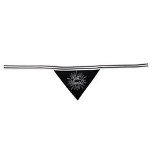 Load image into Gallery viewer, Got Treats Black Pet Bandana  | 9" W x 6" H