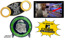 Load image into Gallery viewer, BL18-014 MTV Cribs Michael Strahan episode matching gray Cigar Cutter for Tap Dat Ash Cigar Coin