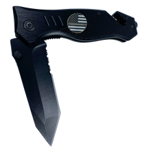 Load image into Gallery viewer, Thin Gray Line collectible 3-in-1 Police Tactical Rescue tool for Correctional Officers CO Corrections with Seatbelt Cutter, Steel Serrated Blade, Glass Breaker