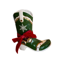 Load image into Gallery viewer, Santa's Cowboy Boot Vase