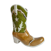 Load image into Gallery viewer, Two Tone Cowboy Boot Vase