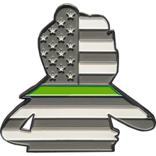 Load image into Gallery viewer, GL09-006 Thin Green Line Flag Border Patrol Challenge Coin Always Be Yourself Self Standing Frog Navy Seal Army Marines